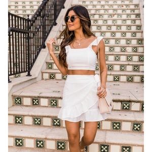 Pink Lilly white outfit. Worn once